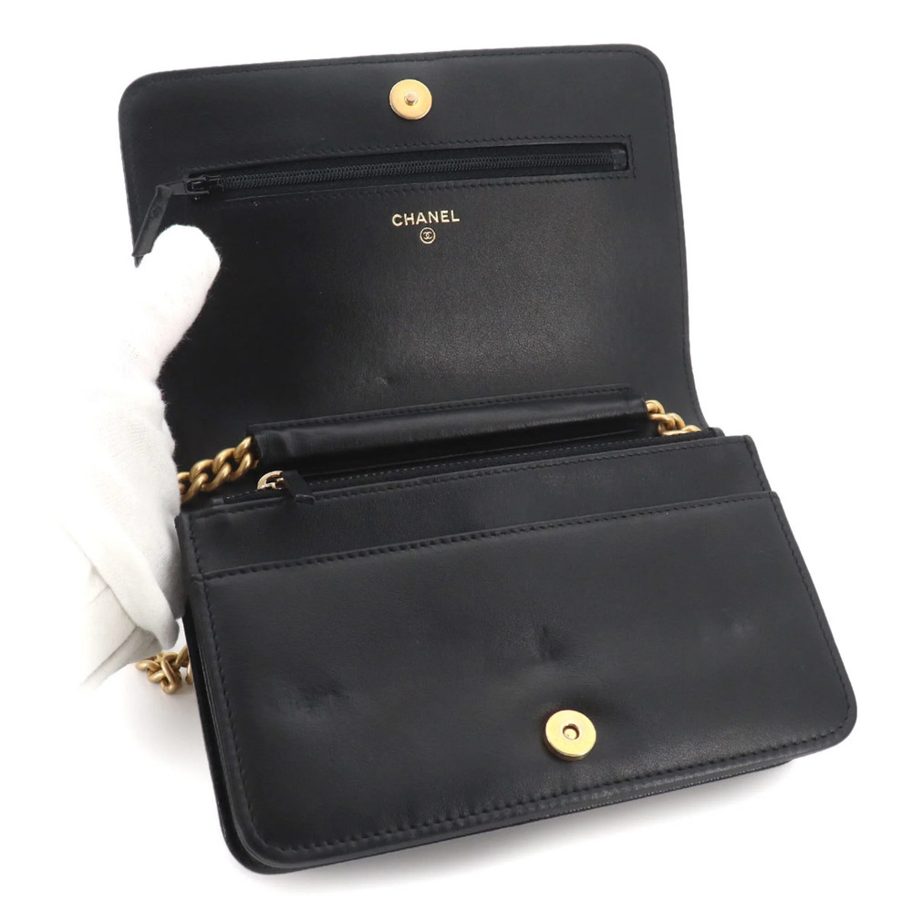 CHANEL Authentic Black Caviar Leather Wallet - Picture 6 of 10
